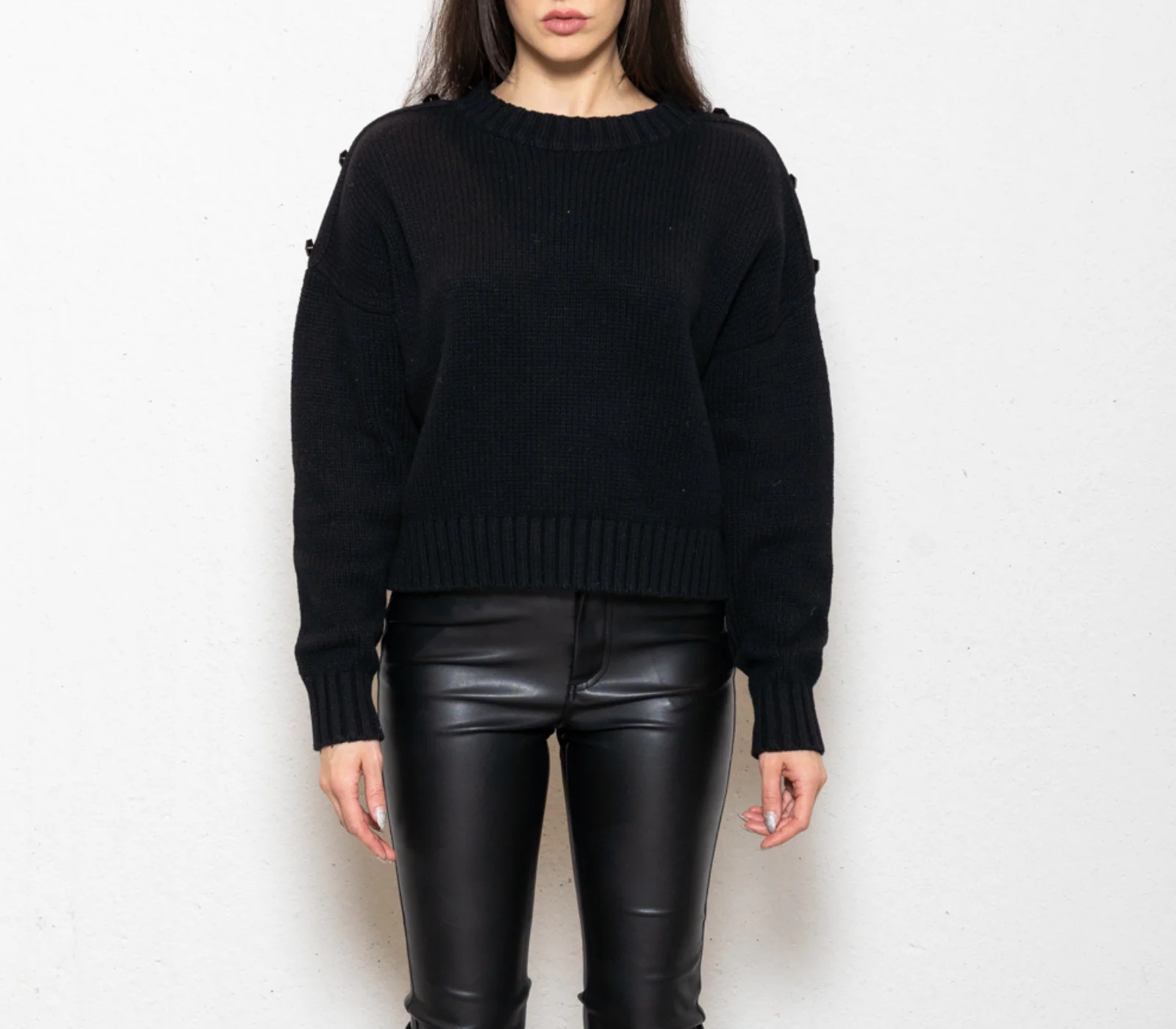 PULLOVER TOTAL BLACK 4018 - Image 2